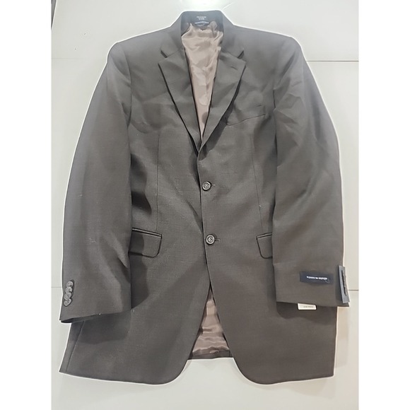 Tommy Hilfiger Lowry Suit Mens 42XL W35.5 Brown 100% Worsted Wool 2-Piece NWT - Picture 2 of 14